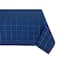 Blue Metallic Windowpane Tablecloth 60" x 84"